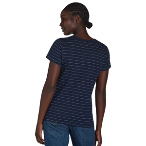 Camisetas Casuales de Verano para Mujer, Cómodas, a Rayas, Cuello Redondo, Manga Corta, Corte Ajustado, de BD - Product Image 3