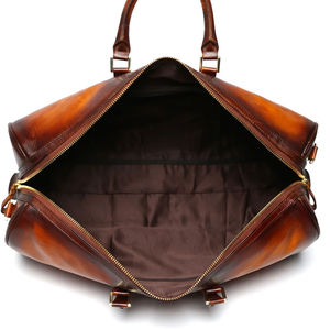 Bolsa de Viaje de Cuero Genuino de Alta Calidad, Bolsa Casual Transpirable con Cierre de Cremallera ¡En Oferta! - Product Image 2