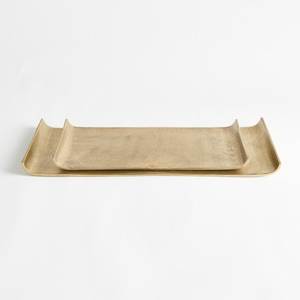 Elegante bandeja de latón multiusos, perfecta para organizar accesorios, servir refrescos, exhibir artículos decorativos y decorar el hogar de forma moderna. - Product Image 2