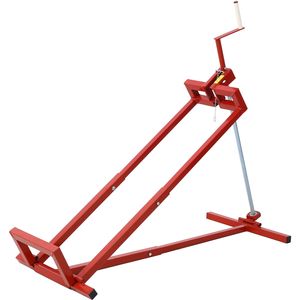Capacità di 800 libbre facile da guidare tosaerba sollevatore universale per trattore 45 gradi di inclinazione regolabile rosso ausilio per la pulizia delle falciatrici - Product Image 6