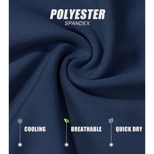 Camisetas sin mangas al por mayor para hombre, color azul marino sólido, corte regular, cuello redondo, para verano. - Product Image 5