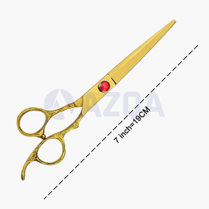 Ciseaux de coiffure professionnels en acier inoxydable plaqué or pour salon de coiffure, ciseaux de coupe de cheveux pour usage en salon - Product Image 2