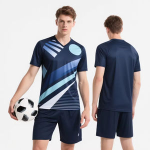 Ropa Deportiva de Fútbol de Malla de Alta Calidad, Camisetas de Fútbol Personalizadas de Cuerpo Corto, Nuevo Diseño para Entrenamiento, Venta al Por Mayor de Fábrica - Product Image 1