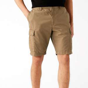 Pantalones Cortos Cargo Color Caqui para Hombre con Bolsillos Laterales, Corte Regular, Ropa Casual - Product Image 6