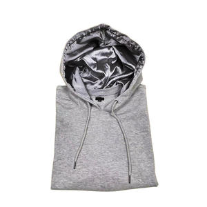 Sudadera con Capucha para Hombre, Color Sólido, Corte Regular, Informal, Tejida, de Forro Polar, para Otoño, con Forro de Satén - Product Image 3