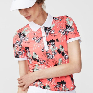 Polo respirant en coton pour femme, couleur unie, manches courtes, tricoté, décontracté, boutonné, pour l'été 2026 - Product Image 4
