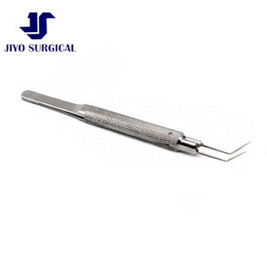 Jiyo Surgical Co. Pince à capsulorhexis ophtalmique professionnelle en acier, 4 3/8 pouces, conception de tige bombée, pointe courbée de 12,0 mm, précision - Product Image 5