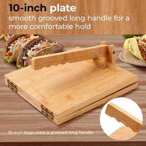 Prensa de Tortillas de Maíz Reutilizable de Madera Natural de ILAHI - Máquina para Hacer Tortillas al por Mayor, Apta para Lavavajillas, Ecológica y Plegable - Product Image 3