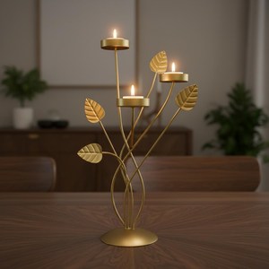 Handmade Metal Tree <b>Candle</b> Holder Centerpiece Rustic Iron Home Decor - <b>Large</b> Size - Product Image 1