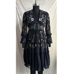 Elegant Neck Midi <b>Dress</b> With Stylish Print And Comfortable Everyday Fit Buy Direct From Supplier - Product Image 3