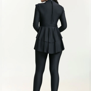 Nouvelle collection de maillots de bain islamiques modestes pour femmes et jeunes filles musulmanes, avec fermetures éclair à l'arrière et options de personnalisation du logo sur le devant. - Product Image 4