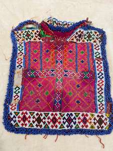 Parche de cuello indio vintage hecho a mano con bordado de hilo y espejo, aplique de costura artesanal, gran cuello Banjara vintage - Product Image 5