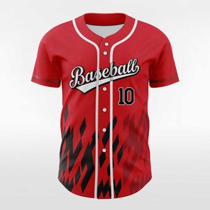 Maillot de baseball sublimé respirant et léger, design personnalisé en couleur intégrale, haut de sport boutonné pour hommes et jeunes - Product Image 3
