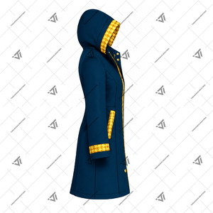 Chaqueta Impermeable con Capucha y Bordado de Pata de Gallo Personalizada para Mujer, Estilo Universitario Griego del Sur y A&M College, Venta al por Mayor - Product Image 2