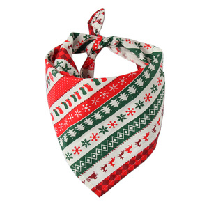 Bandana de Noël pour animaux de compagnie par sublimation, imprimé flocon de neige réversible, écharpe triangulaire, accessoires en gros - Product Image 6