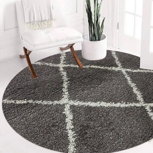 Customized <b>Round</b> Shape <b>Carpets</b> and Rugs Hand Tufted Hight Low Cut Wool <b>Carpet</b> Area Rugs for Living Room and Dining Room - Product Image 3