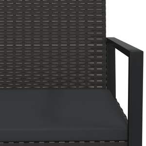Fauteuil de jardin en polyrotin noir durable, design standard, chaise d'extérieur confortable - Product Image 6