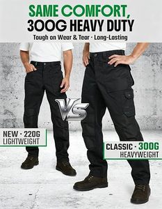 Pantalones de trabajo para hombre con bolsillos para herramientas, pantalones cargo de poliéster resistentes a la abrasión para trabajos de construcción - Product Image 6