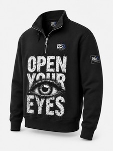 Sweat-shirt polaire personnalisé pour homme, demi-zip, col montant, hiver, écologique, haute qualité, avec poche, en polyester/coton, teint uni - Product Image 4