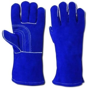 Guantes de soldadura de cuero - Resistentes al calor, antideslizantes, sin látex ni silicona, para barbacoa/camping/cocina, soporte para ollas (cuero de vaca) - Product Image 2