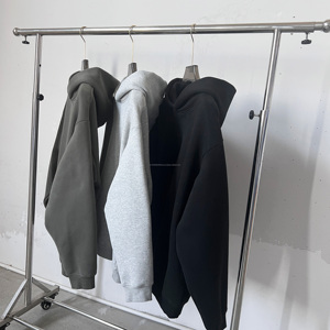 Sweats à capuche surdimensionnés avec logo graphique de broderie lourde Fabricants de vêtements en strass Sweat-shirt pull vintage - Product Image 4