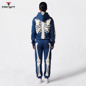 Vêtements de sport légers à capuche pour le streetwear, design personnalisé, vêtements de sport respirants, ensembles de survêtements, vêtements de gym, jogging pour hommes - Product Image 2