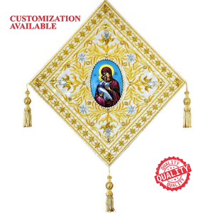 Vestimenta Litúrgica de Epigonación para Sacerdote Ortodoxo, Bordada en Oro, Hecha a Mano, de Alta Calidad, con Rodillera, Artículos Religiosos para el Clérigo - Product Image 1