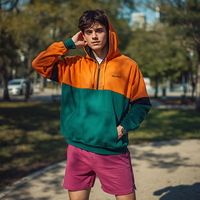 Conjunto de Sudadera con Capucha de Dos Piezas con Cierre de Media Cremallera, Atuendo Formal Coordinado con Personalización OEM ODM, 300g, 100% Poliéster, Secado Rápido