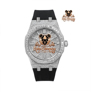 นาฬิกาสปอร์ตสำหรับผู้ชายพร้อมหน้าปัดแบบเว้าตรงกลาง กรอบด้านนอกกว้าง และสายยาง - Product Image 6