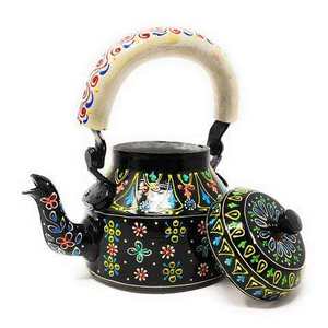 Bouilloire à thé en cuivre gravée motif floral, pot à café et à eau fait main, théière pour cuisine, restaurant, usage domestique et options cadeaux - Product Image 1