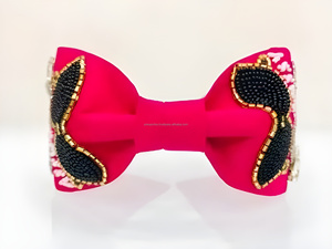 Serre-tête large de luxe fait main perlé pour bébés filles, rembourré de perles, orné, lumineux, imperméable, pour mariages et fêtes - Product Image 4