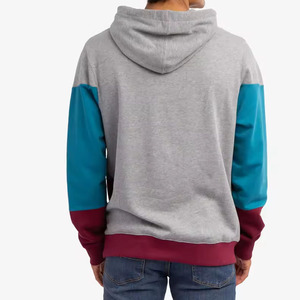 Sudadera con capucha para hombre, estilo panelado, con bolsillos tipo canguro, cordón ajustable y capucha, de alta calidad y precio bajo. - Product Image 4