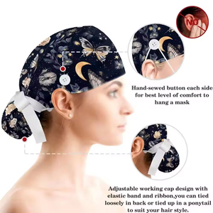 Unisex New Style Nurse Scrub Caps High Quality Material Breathable Quick Dry Comfortable Hair Protection Medical Use Customized - Product Image 4