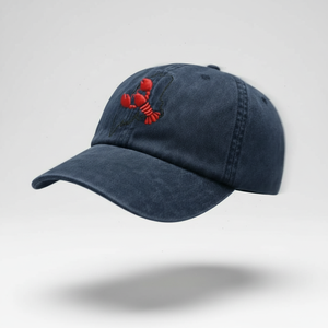 Streetwear Dad Hat 100% Cotton Lobster Embroidery <b>Baseball</b> <b>Cap</b> Maine State Outline Vintage Washed OEM <b>Cap</b> - Product Image 5