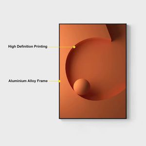 Moderno 28 \ "3 pezzi di arte astratta stampa su tela per soggiorno decorazione della parete con elegante struttura in metallo - Product Image 2