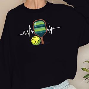 Sudaderas de mujer de colores pickleball paddle y Ball - Product Image 1