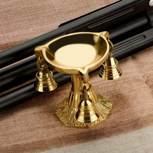Handcrafted Brass Bell Diya - Product Image 5