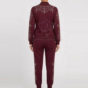 <b>Sparkly</b> <b>Two</b> <b>Piece</b> Tracksuit for Women Rhinestone Breathable Long Sleeve Women Rhinestone Tracksuits Matching <b>Set</b> - Product Image 5