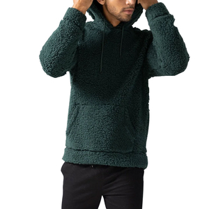 Best Sale Customized Embossed Printed Solid Color <b>Men</b> <b>Sherpa</b> Jacket Unique Zipper Style Regular Fit Best Design <b>Fleece</b> Hoodie - Product Image 6