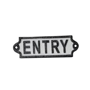Cast Iron Entry Sign For Home Office Door Mount Rustic Signs For Wall Decoration <b>Cheap</b> Price - Product Image 1