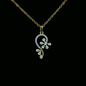 Collar con Colgante de Diamante Cultivado en Laboratorio en Oro, Collar con Diamante en Forma de Pera, Joyería Elegante con Diamantes - Product Image 1