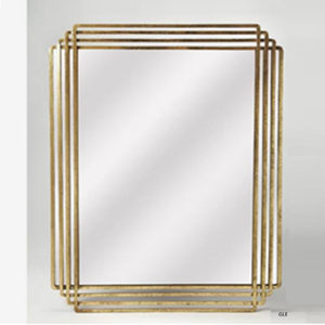Oval <b>Metal</b> <b>Frame</b> Mirror With Chain Design Contemporary Wall Decor For Living Room - Product Image 4