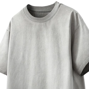 Cheap Price Breathable Fitted Washed Heavyweight Tee Women Men <b>Drop</b> Shoulder Wholesale Stone <b>Acid</b> Wash T Shirt - Product Image 5