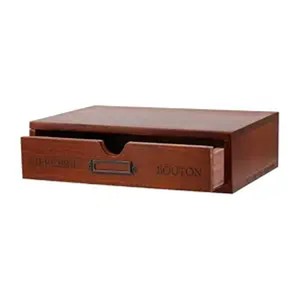 Walnut Wood Vintage Card Catalog Desk Organizer Wholesale | Moradabad - Product Image 1