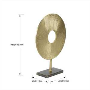 Modern Circular Aluminum Sculpture Abstract Geometric Artistic Handmade Eco-Friendly Tabletop Decor Housewarming Gift - Product Image 3