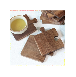 Sous-verres en bois créatifs faits à la main pour jeux de table et décoration intérieure, supports et tapis en noyer noir pour verres à bas prix - Product Image 4