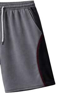 Men Gray Black Jersey Shorts Casual Summer Cotton Polyester Drawstring <b>Elastic</b> Waist Gym Sports Running Shorts Wear OEM Supplier - Product Image 4