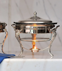 Calentador de Comida Tipo Buffet para Hotel, con Base de Acero Inoxidable, Cubierta Antiadherente, Duradero, 31 cm de Diámetro, Estilo Lujoso de Oriente Medio, para Catering - Product Image 5