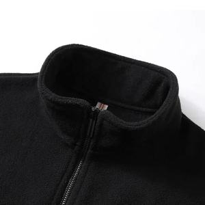 2024 pull hommes polaire col haut printemps couleur unie sweats pour hommes Streetwear polaire sweats col haut avec fermeture éclair - Product Image 4