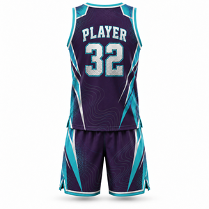Conjunto de Uniforme de Baloncesto Personalizado, Jersey y Pantalones Cortos Sublimados, Cuello Cuadrado, Ropa Deportiva para Equipos - Product Image 2